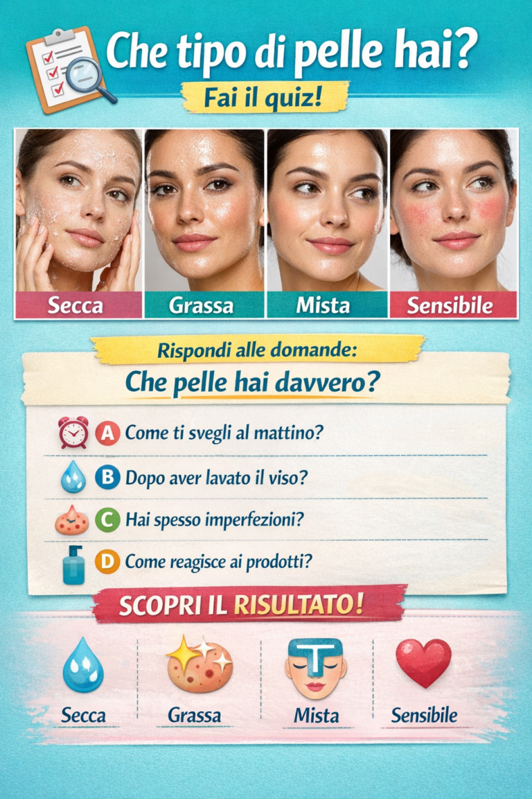 Che tipo di pelle hai? Fai il quiz (test veloce)